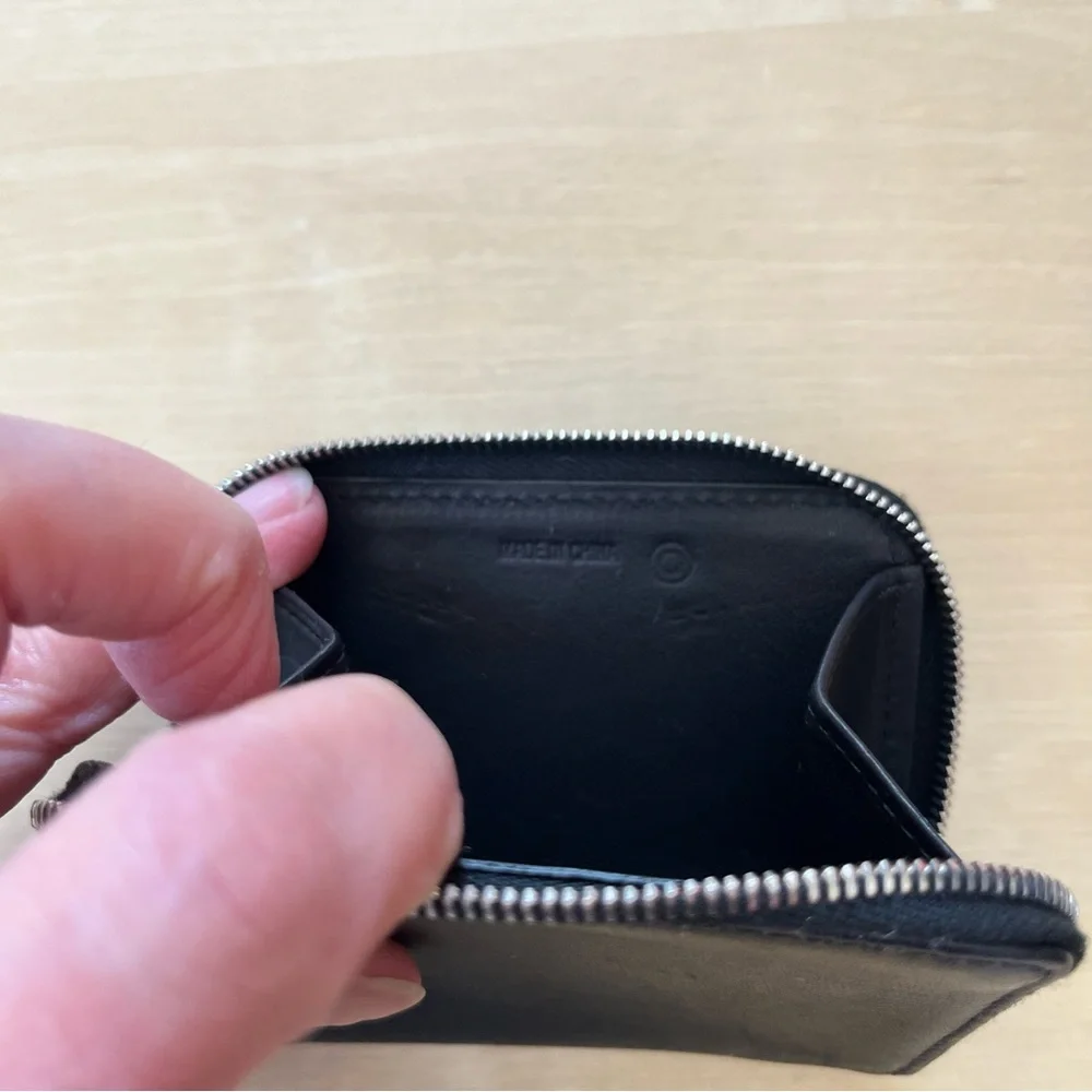 Coach Black Leather Zip Around Card Wallet - Picture 7 of 9
